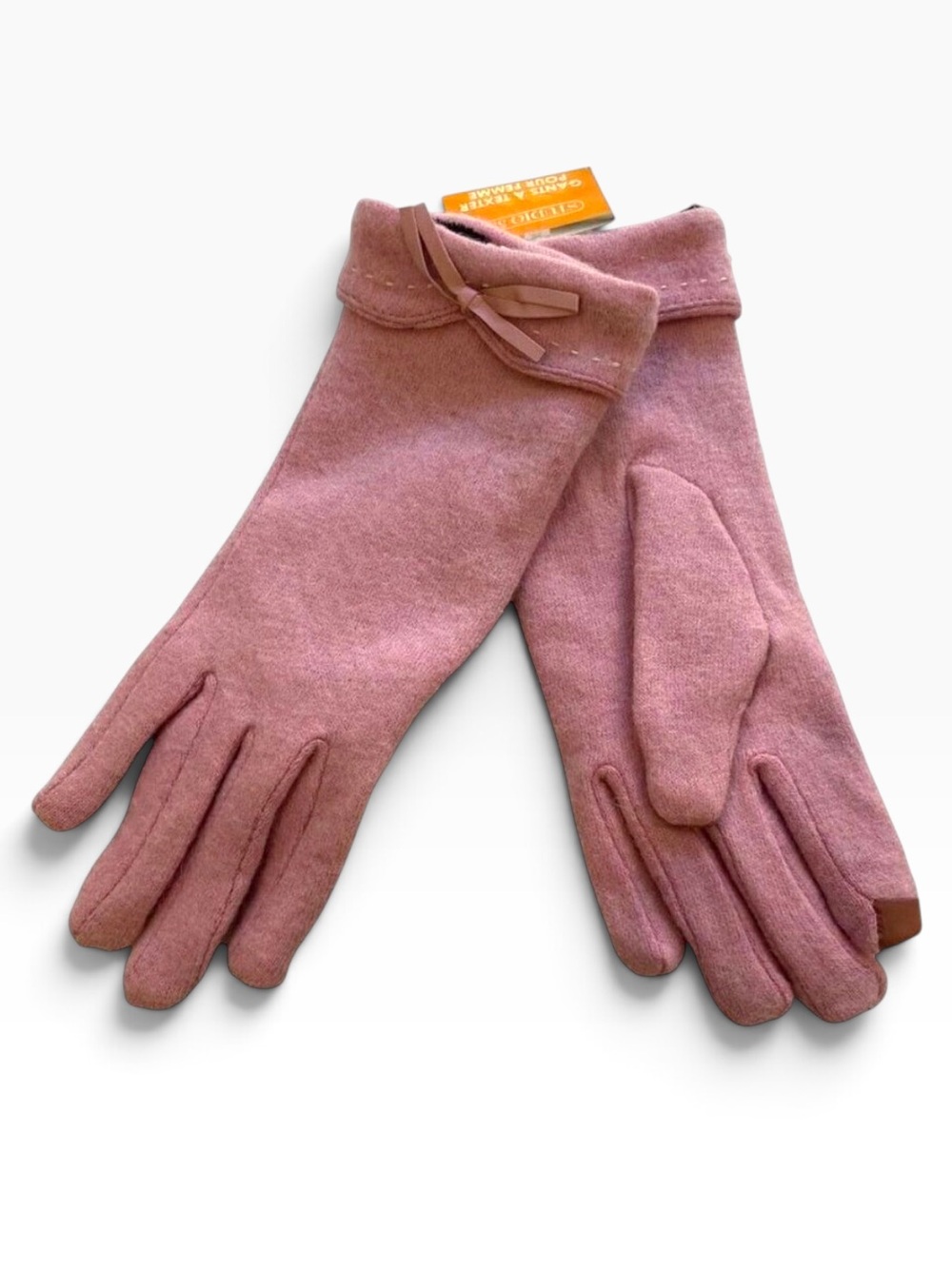 Studio 530 Womens Touchscreen Gloves Pink Wool/Nylon Large
